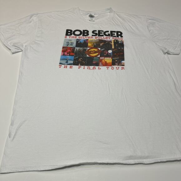 Bob Seger Shirt Mens Size 2XL XXL White Final Tour Concert Tee Silver Bullet - Picture 9 of 13
